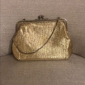 Vintage Gold lamé Purse Clutch